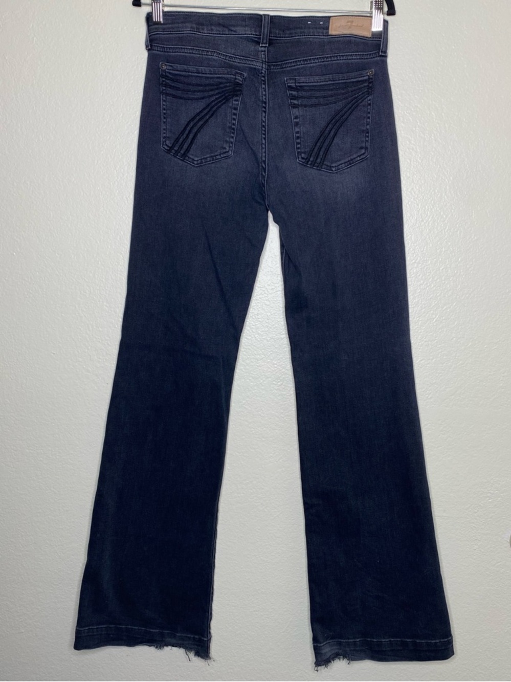 7 For All Mankind Luxe Vintage DOJO Gray Black Flare Jeans